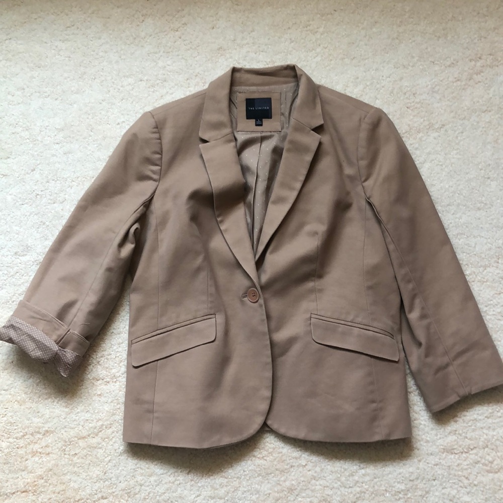The Limited Aston Blazer-light brown 3/4 sleeve